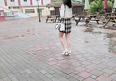 College Girl's Legs Spread Wide for Intense Afternoon Fuck Session