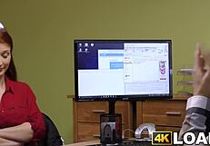 whoa check this big-titted babe getting her pussy drilled by fake agent