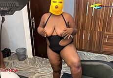 chubby ebony stepmom with big black cock bent over doggystyle moaning squirting rough