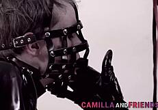 check this shemale in latex pounding her boy hard