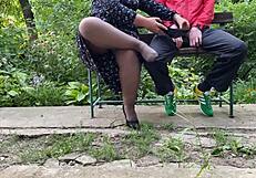 i explode thick cum all over mother-in-law's sexy high heels