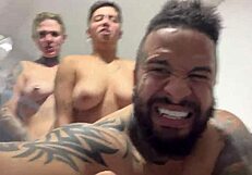 deep thrusts hit ass and hairy pussy till we cum together