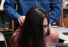 petite teen squirts in pink panties during police ass play