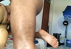 my wife rides my best friend's huge fat cock while i film her creampie moans