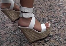 hot petite asian legs in heels beg for rough foot fetish pounding