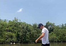 Fishing Adventure in Tiny Short Shorts USA