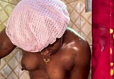 ebony amateur gets clothes ripped outdoors for creampie after dripping wet pussy golden shower