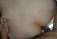 boyfriend dumps load deep in tight asshole to mix with shit