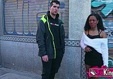 zoe bombon's curvy mulatto ass bent over for big cock doggystyle at fakings casting with clit play and facial