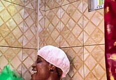 ebony amateur gets clothes ripped outdoors for creampie after dripping wet pussy golden shower