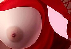 Momiji's teasing gravure poses reveal her big ass close-up?