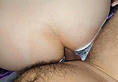 boyfriend dumps load deep in tight asshole to mix with shit