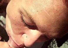 Best Friend's Girlfriend Gulps Throatpie While He Grabs Drinks