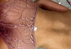 Anh ấy vội chịch em bent over doggystyle không kịp cởi quần pussy