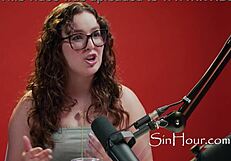 omg, isn't cute curly brunette nerd leana lovings the prettiest glasses-wearing pornstar ever?!