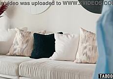 stepuncle dives into asian teen's wet pussy right after she steps in for taboo lick and fuck