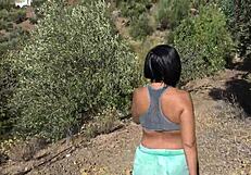 stepmom's hairy pussy drips watching stepson stare hungrily