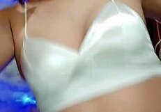 i'm a sexy trans in pajamas stroking my cock watching you masturbate with me