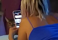 My horny mexican latina stepsister watches porn in her bedroom alone