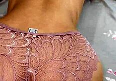 Anh ấy vội chịch em bent over doggystyle không kịp cởi quần pussy