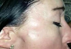 watch this whore wife choke on monster cock while riding huge dick