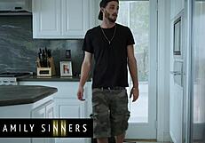 Redhead Milf Tempts Husband's Nephew with Her Big Tits Before Tasting His Monster Cock