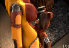 Toy Freddy delivers intense lesbian toy licking and assfucking action