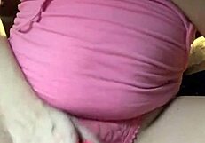 Rubbing clit leads to golden shower piss play and leg-shaking orgasm