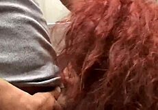 check out this italian milf in stockings sucking her horny husband's cock hard