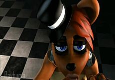 Toy Freddy delivers intense lesbian toy licking and assfucking action