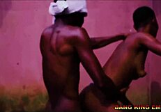 ready for slim saida bob to swallow two fat cocks in ghetto hardcore?