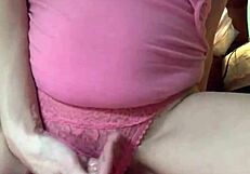 Rubbing clit leads to golden shower piss play and leg-shaking orgasm