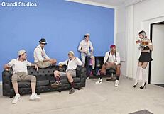 Veronica Leal takes 5on1 anal dap gapes squirt swallow at festival