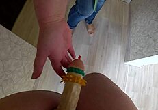 whoa girlfriend's milf mom in white panties straps me doggystyle shaking huge ass!