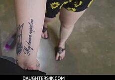 naughty blonde teen kali roses fucks stepdaddy cock for apartment cleaning favor