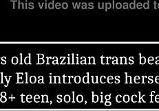 18-Year-Old Brazilian Trans Beauty Nicolly Eloa Shows Off Big Cock Futanari Solo