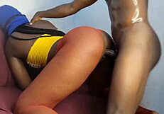 Big Cock Slams Ebony Latina Ass Doggy Like Wild Bitch