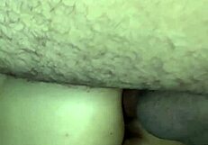 first time standing anal fills her ass with dripping milk cum