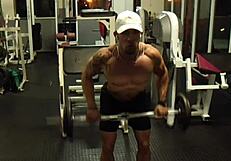 Fitness milf vloog stretches athletic body in intense workout prep