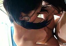 Real Japanese Girlfriend's Hairy Pussy Creampie in Uncensored Homemade