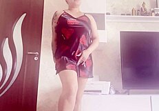 wanna see this big tits blonde finger her pussy in sexy dress