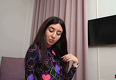 Cuckold husband watches friend doggystyle pound horny wife Katty West's wet pussy