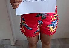 Indian Wife Presses Her Massive Boobs in Hot Verification Video