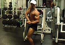 Fitness milf vloog stretches athletic body in intense workout prep