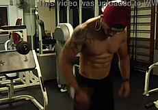 Fitness milf vloog stretches athletic body in intense workout prep