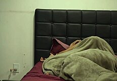 caught on cam young crossdresser fucks friend on the blanket hidden recording