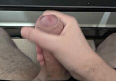 wanna see my quick homemade office cumshot while working from home?