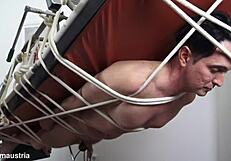 Sadistic nurse dominates patient with feet face sitting and brutal handjob for semen