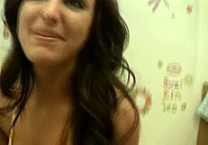 jenny welch teases older man slowly stripping in yellow pantyhose seduction