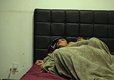 caught on cam young crossdresser fucks friend on the blanket hidden recording